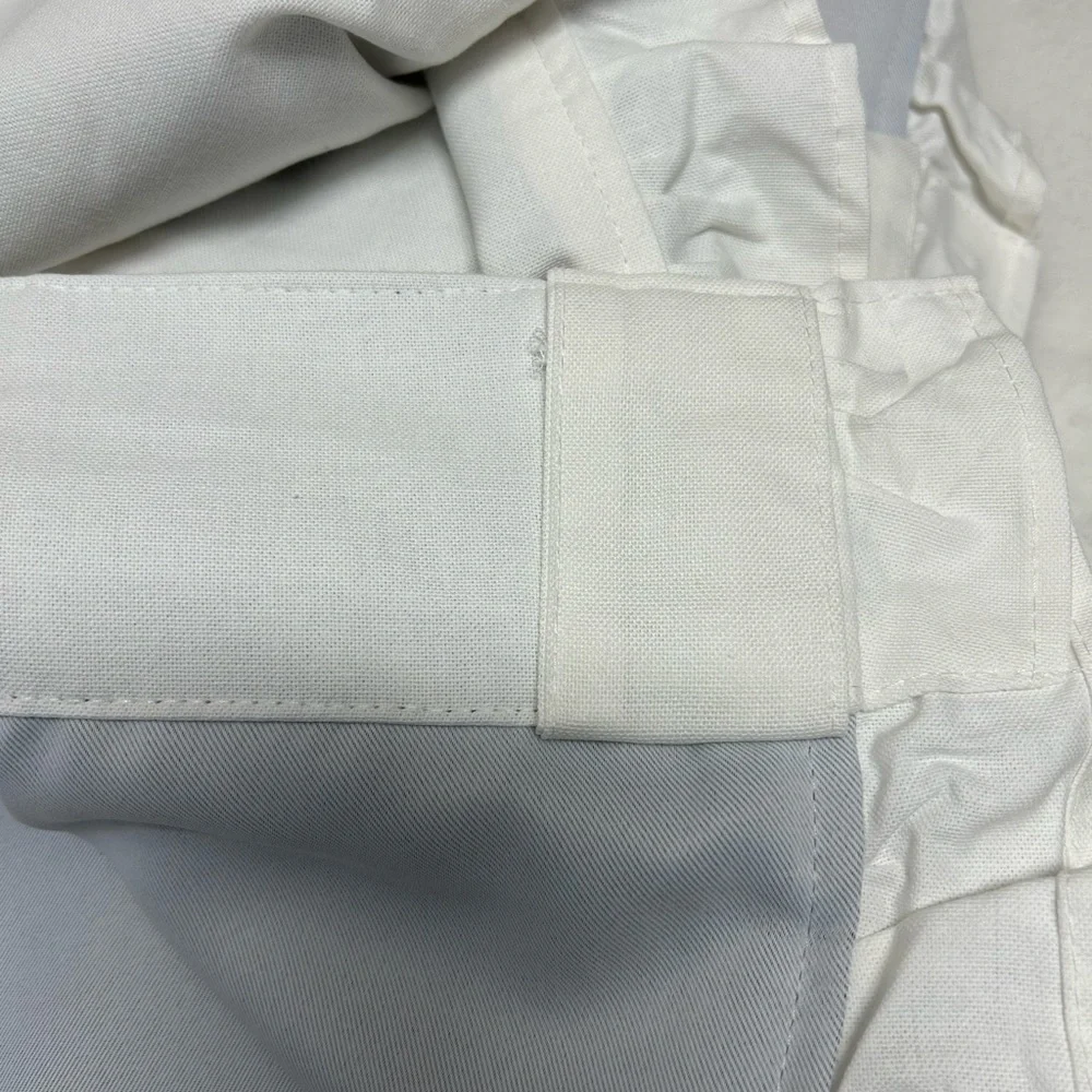 West elm Kids ruffle solid curtain pair white